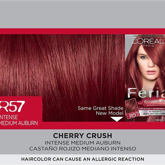 L'Oréal Paris Féria Power Red Hair Colo, R57 Intense Medium Auburn - Picture 7 of 7